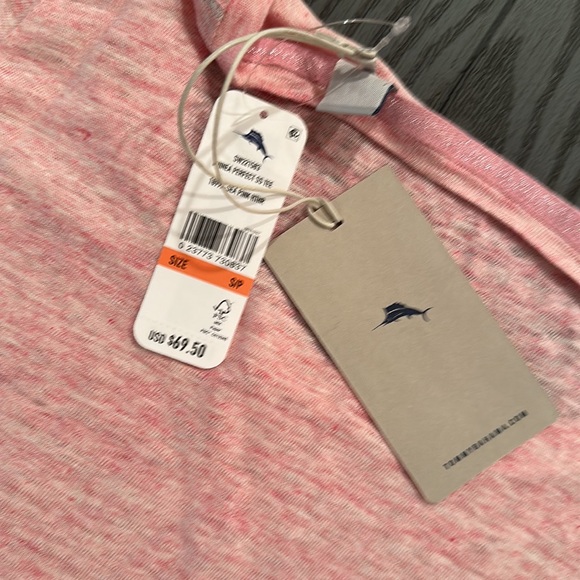 Tommy Bahama Pink Tee Shirt -  Brand New - Picture 5 of 5